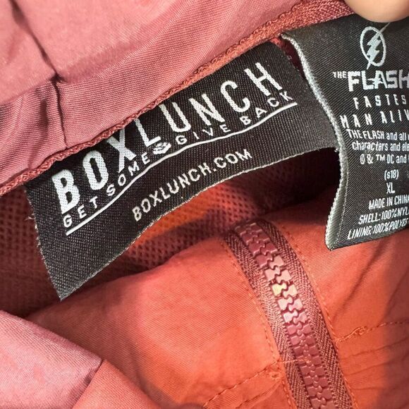 Boxlunch The Flash Jacket Mens XL Red DC Comics  Windbreaker Lightweight - Picture 2 of 8